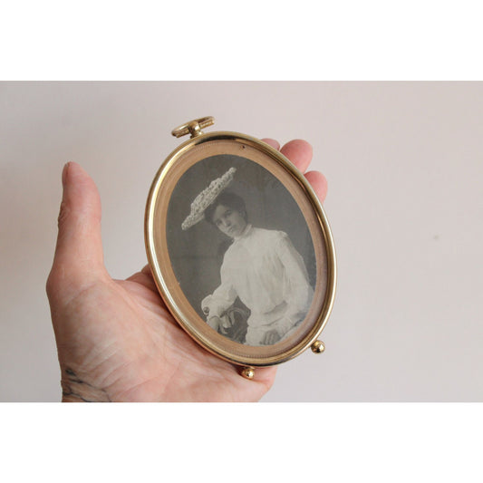 Vintage 1900s Framed Edwardian Woman's Photograph
