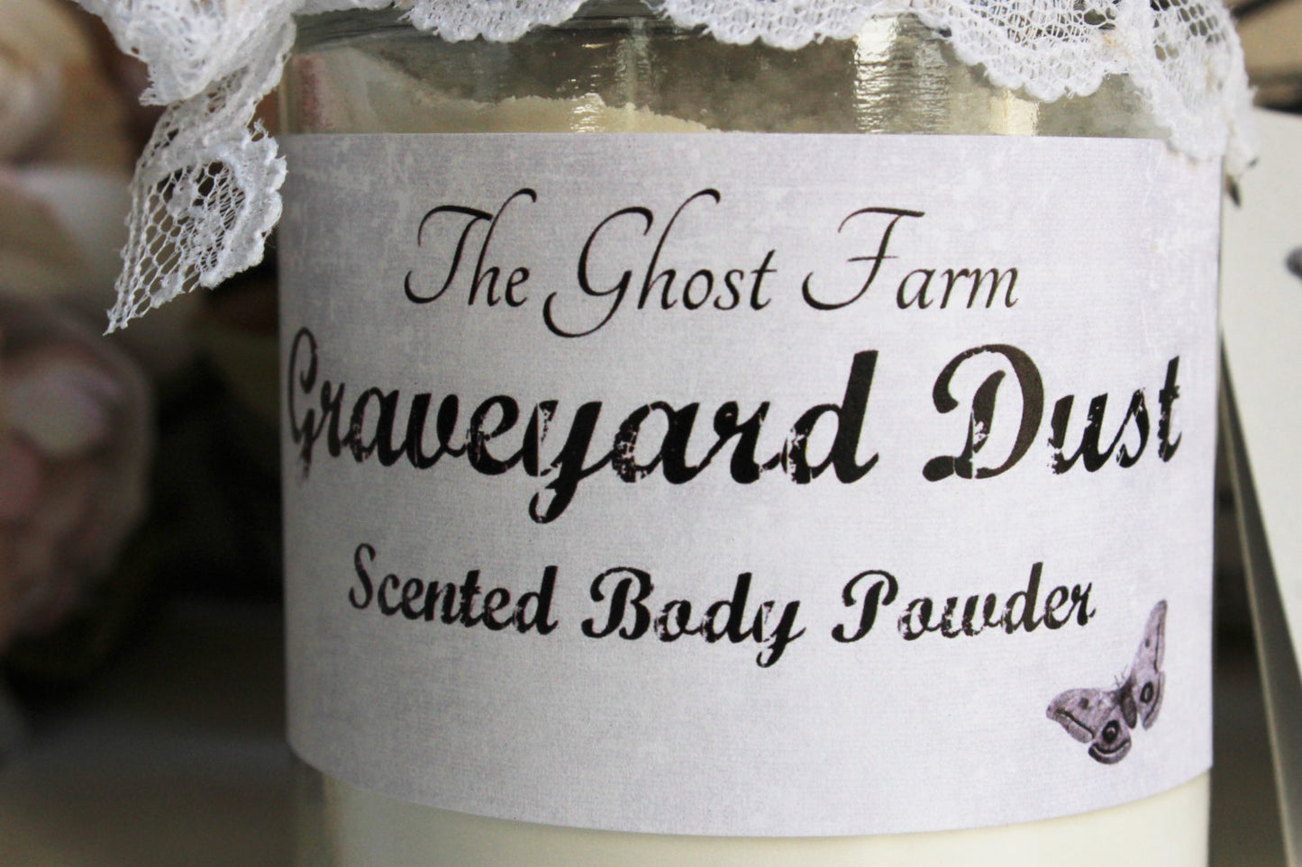 Scented Handmade Talc Free Body Powder, "Graveyard Dust" 