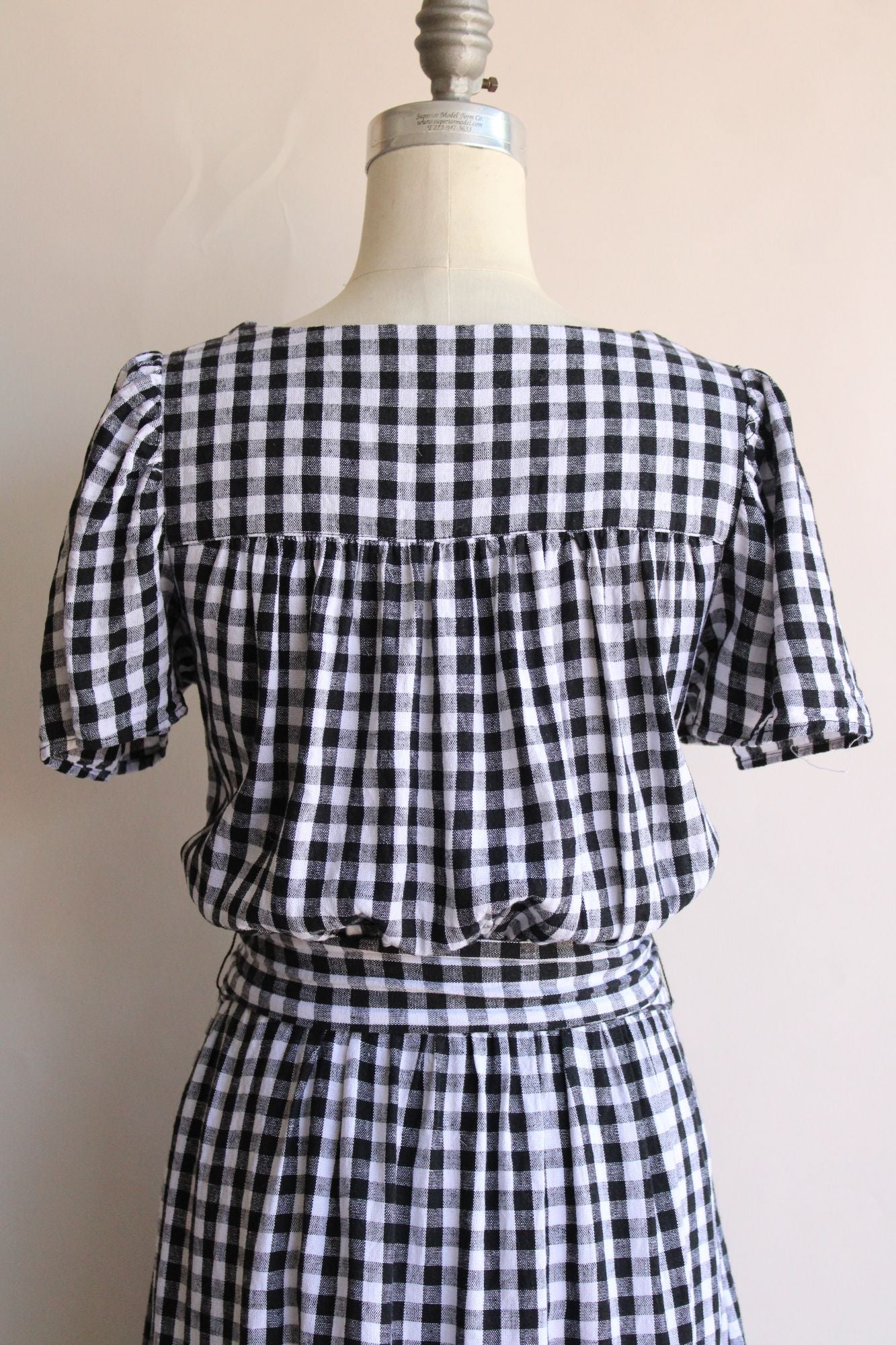 Who What Wear Womens Dress, Size Medium, Black and White Gingham, Belt and Pockets