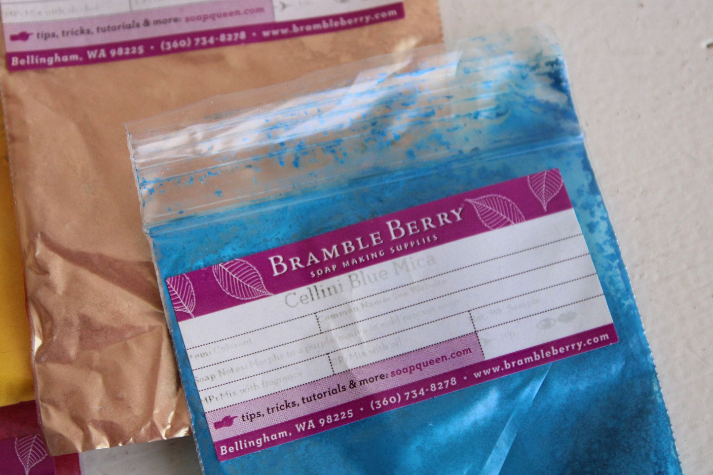 Lot of Mica Powders, By Bramble Berry, For Soap, Resin, Bath and Body and More, Sample Packs