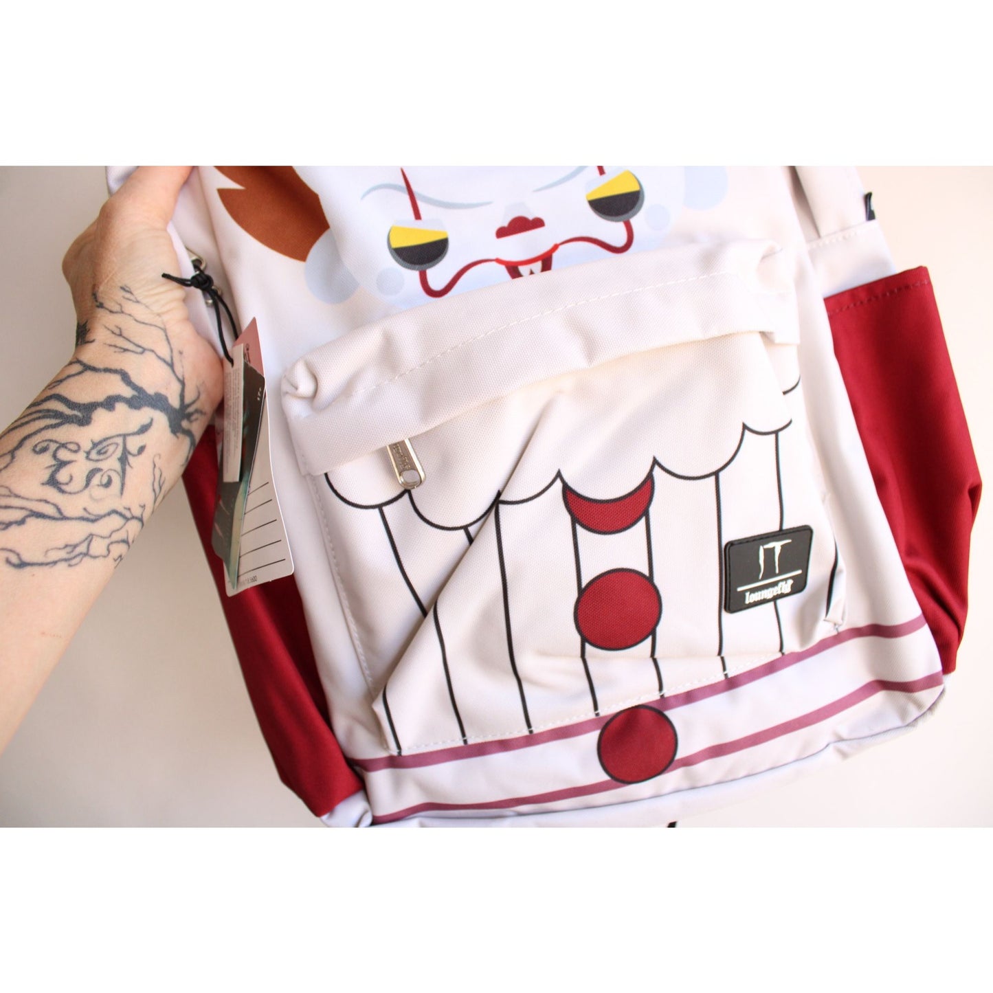Loungefly IT Pennywise Hoodie - Tie-Dye Red/Black, Unisex, Officially Licensed Warner Bros.