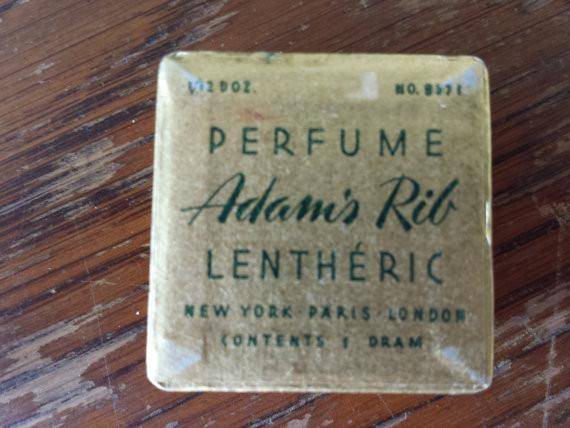 Vintage 1950s Lentheric Adam's Rib Perfume, .08 oz-Toadstool Farm Vintage-.08 oz Adams Rib,1950s Fragrance,1950s Lentheric,Adams Rib Perfume,Collectible Perfume,Lentheric,Lentheric Perfume,rare Perfume,Vintage,Vintage Perfume