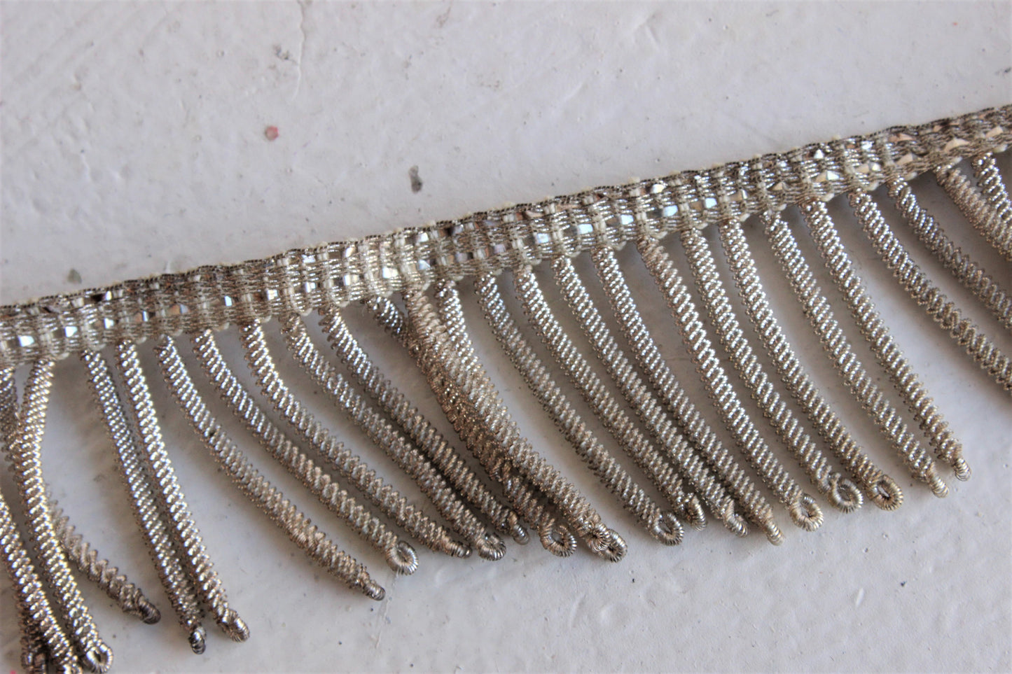 Vintage 1910s 1920s Fringe Bullion Trim / Gold and Silver, Six Pieces, 68.5" Total